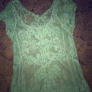Green Lace top